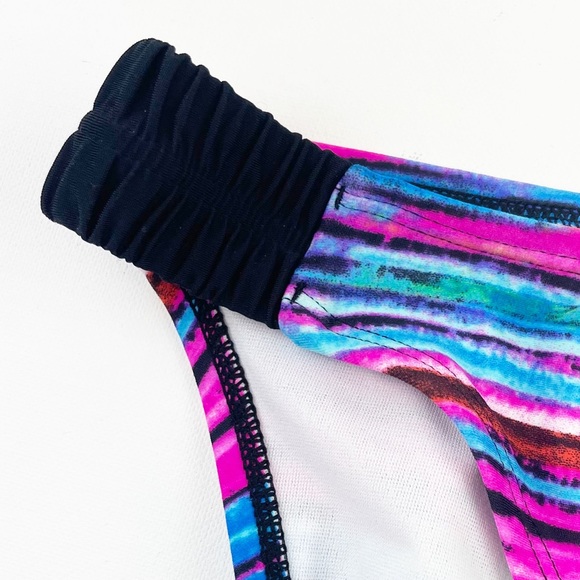 ZELOS Wave Runner Side Tabbed Hipster Bikini Bottoms - Picture 3 of 6